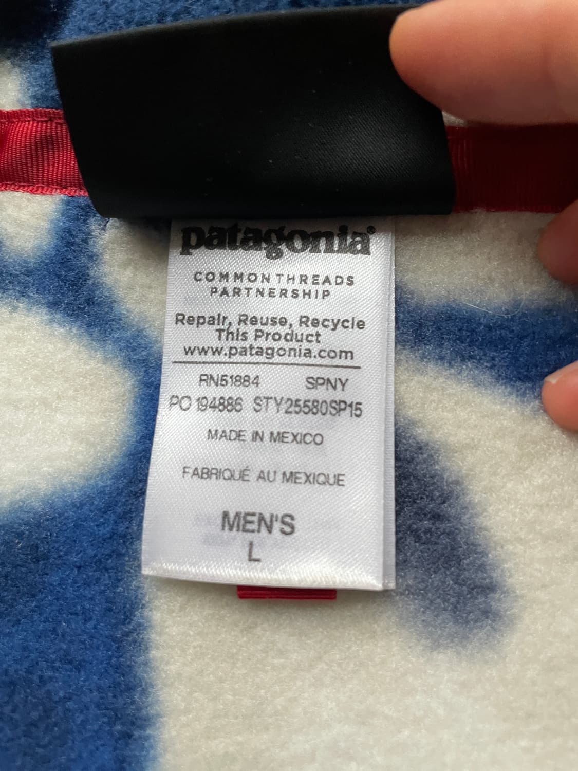 파타고니아 신칠라 하와이안 블루 플라워 패턴 빈티지 상품이미지4