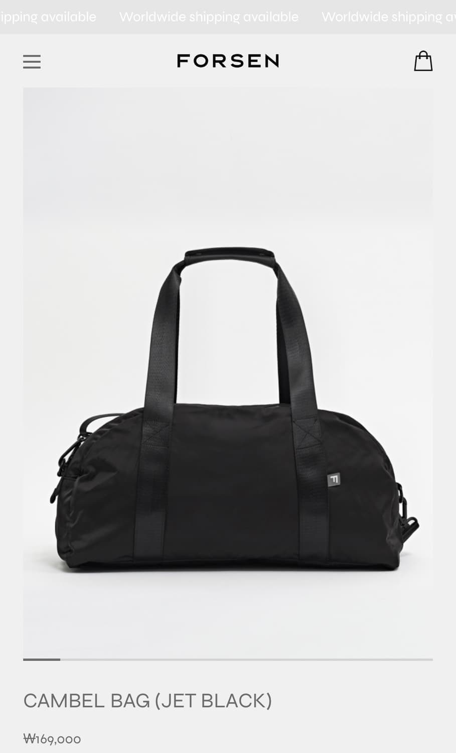 포센 forsen 캠벨백 블랙 상품이미지1