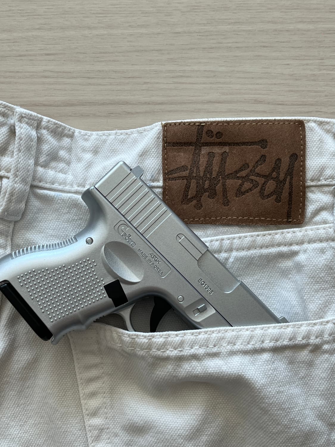 stussy 스투시 빅올진 Big Ol’ 화이트 데님 30 상품이미지4