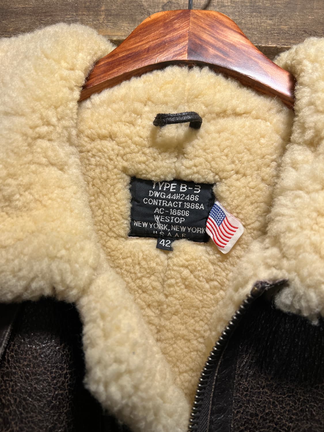 [M]90's TYPE B-3 리얼레더 무스탕 자켓 상품이미지2