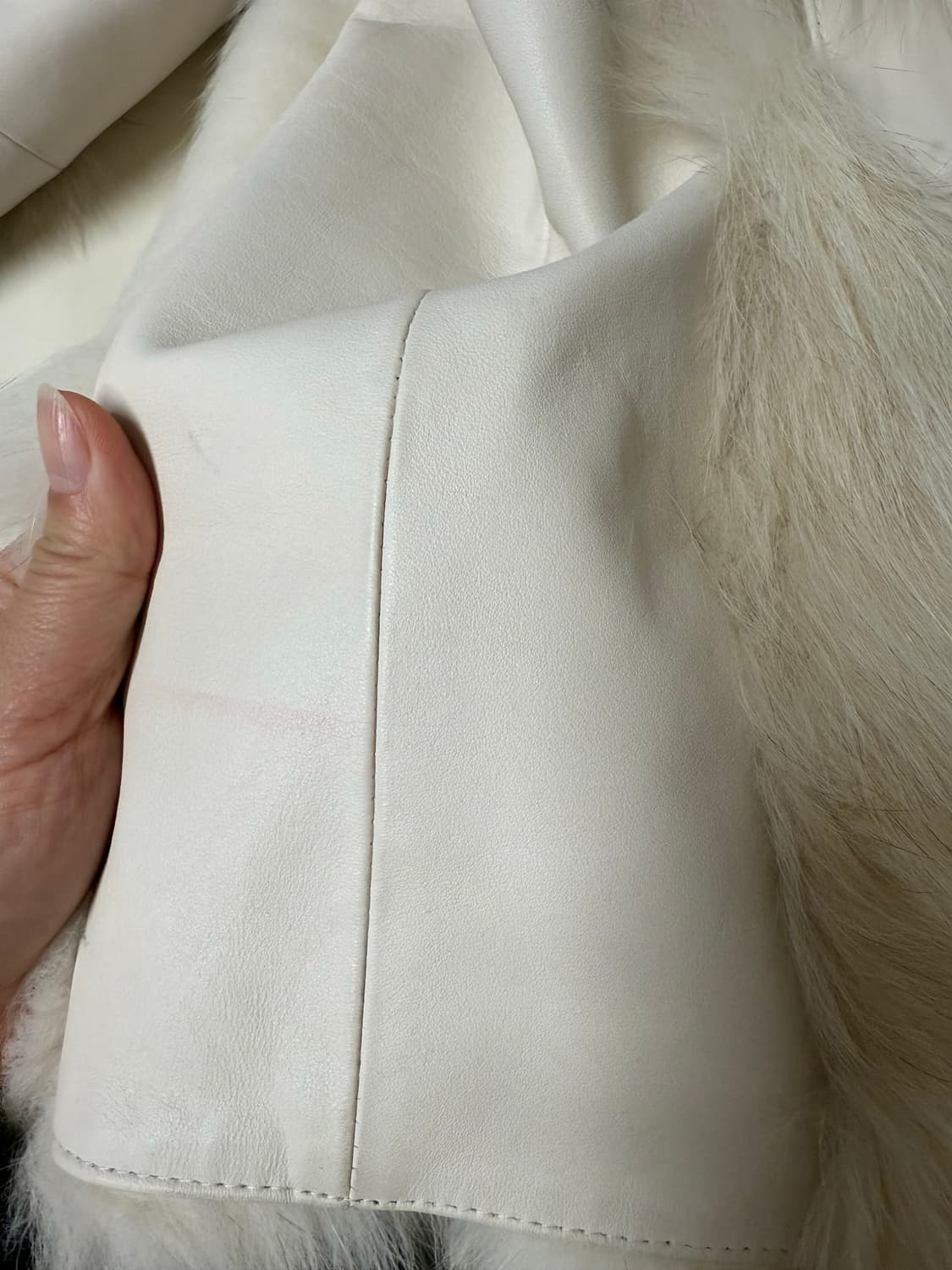 아이보리 폭스 퍼 양가죽 자켓   상품이미지8