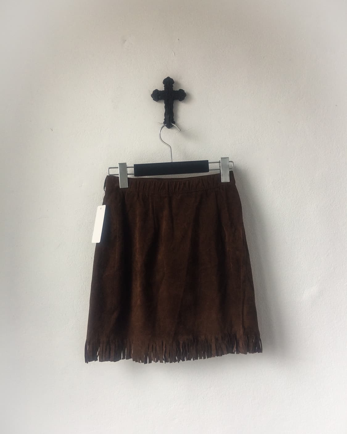 Fringe suede wrap skirt 상품이미지3