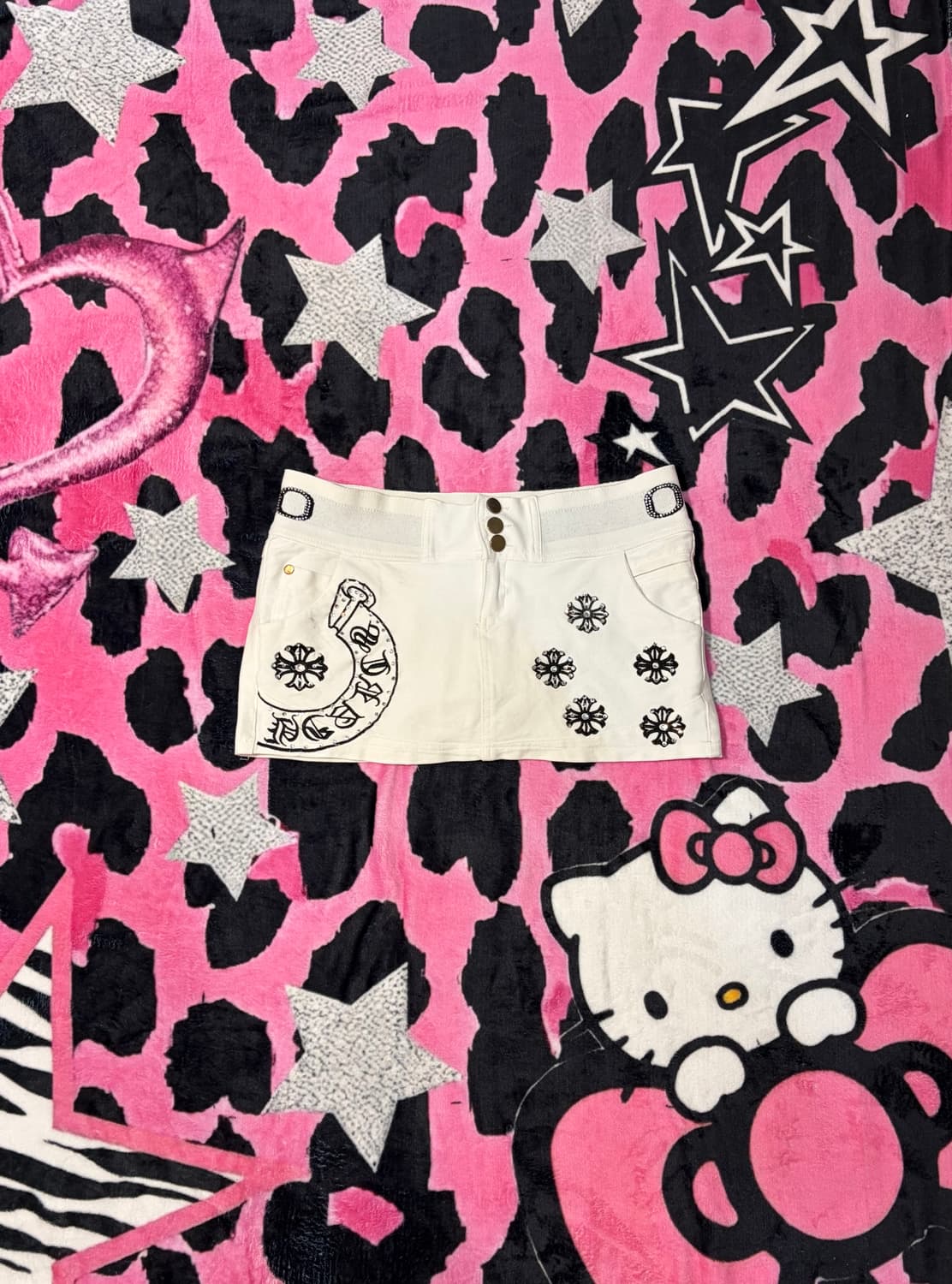 Y2K Studd Cross cubic Mini Skirt 상품이미지3