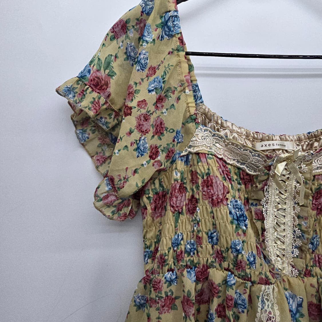 axesfemme 로맨틱 플라워 레이어드 쉬폰 원피스 상품이미지6