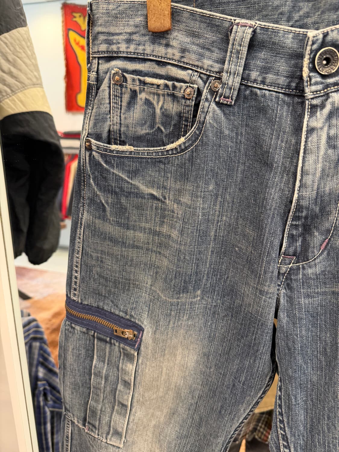 00s Levis 리바이스 503 카고 데님 팬츠 (32inch) 상품이미지6