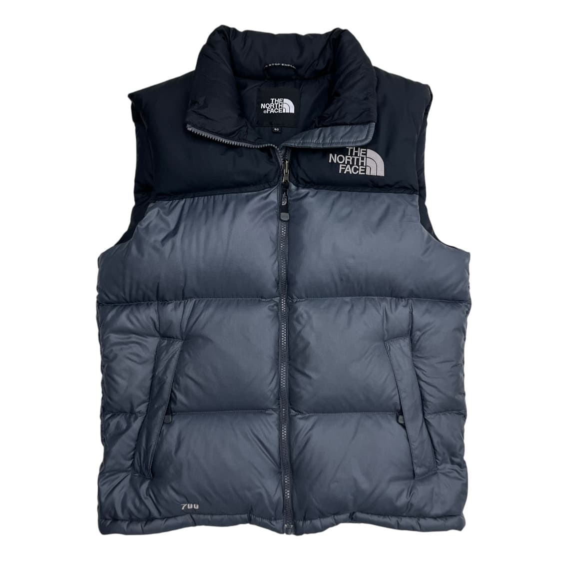 노스페이스 700 블랙 배색 차콜 패딩조끼 90 상품이미지3