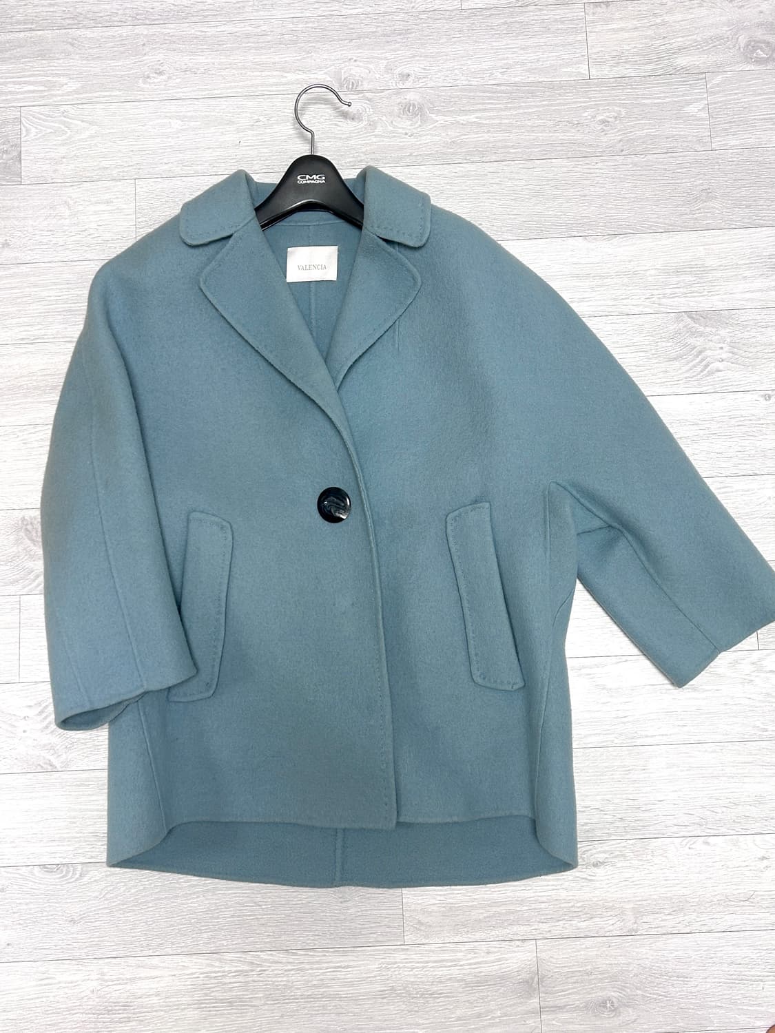 발렌시아 VALENCIA 블루 모직 코트 판매 상품이미지2