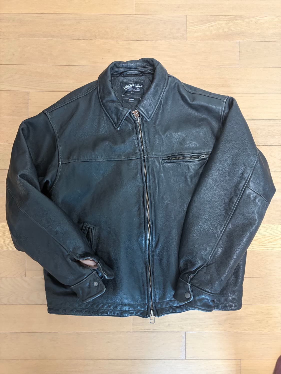 프리즘웍스 레더자켓 블랙 L 상품이미지2