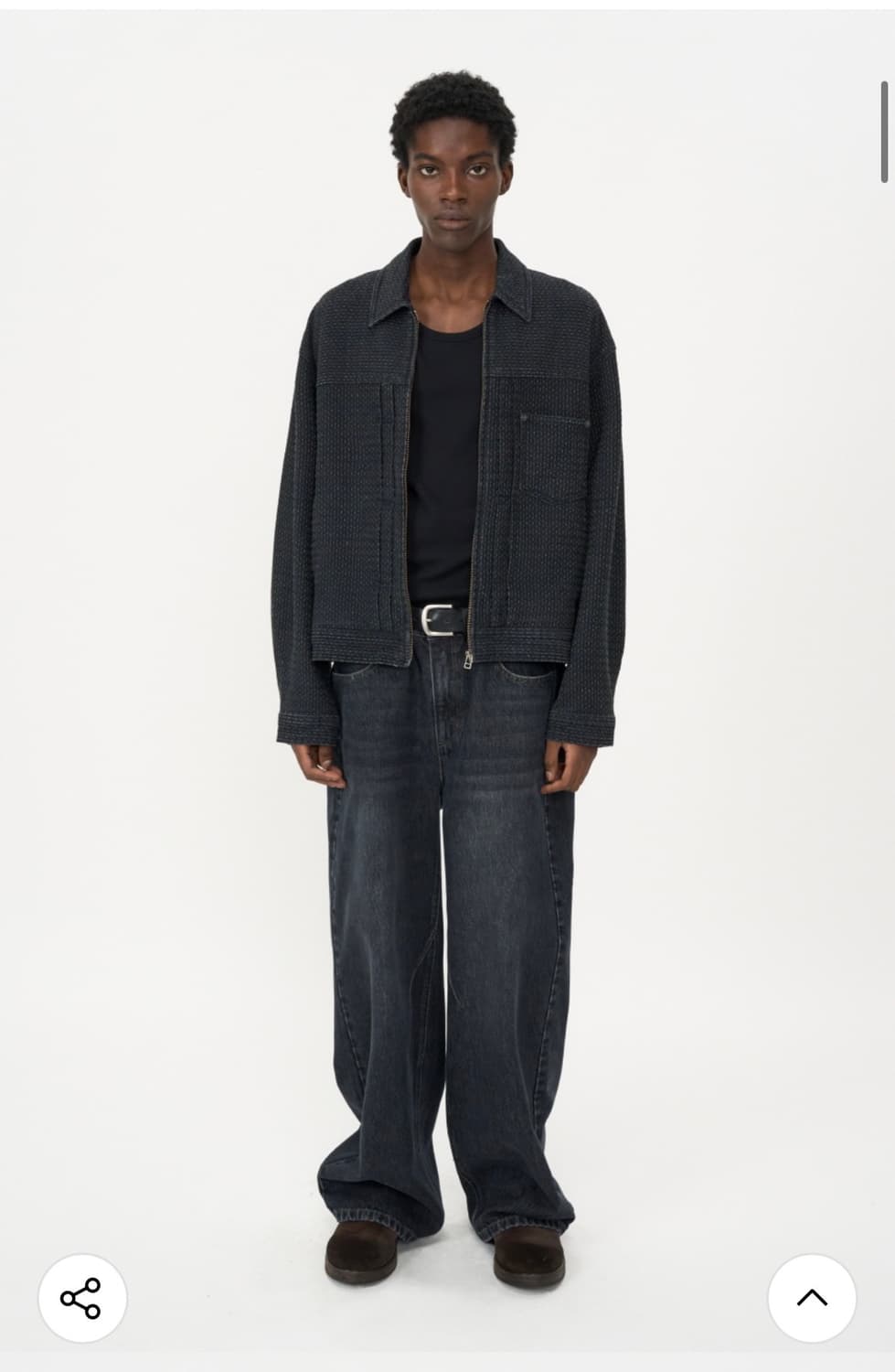 (새상품)(M) 인사일런스 스티치드 서페이스 자켓 BLACK 판매 상품이미지2