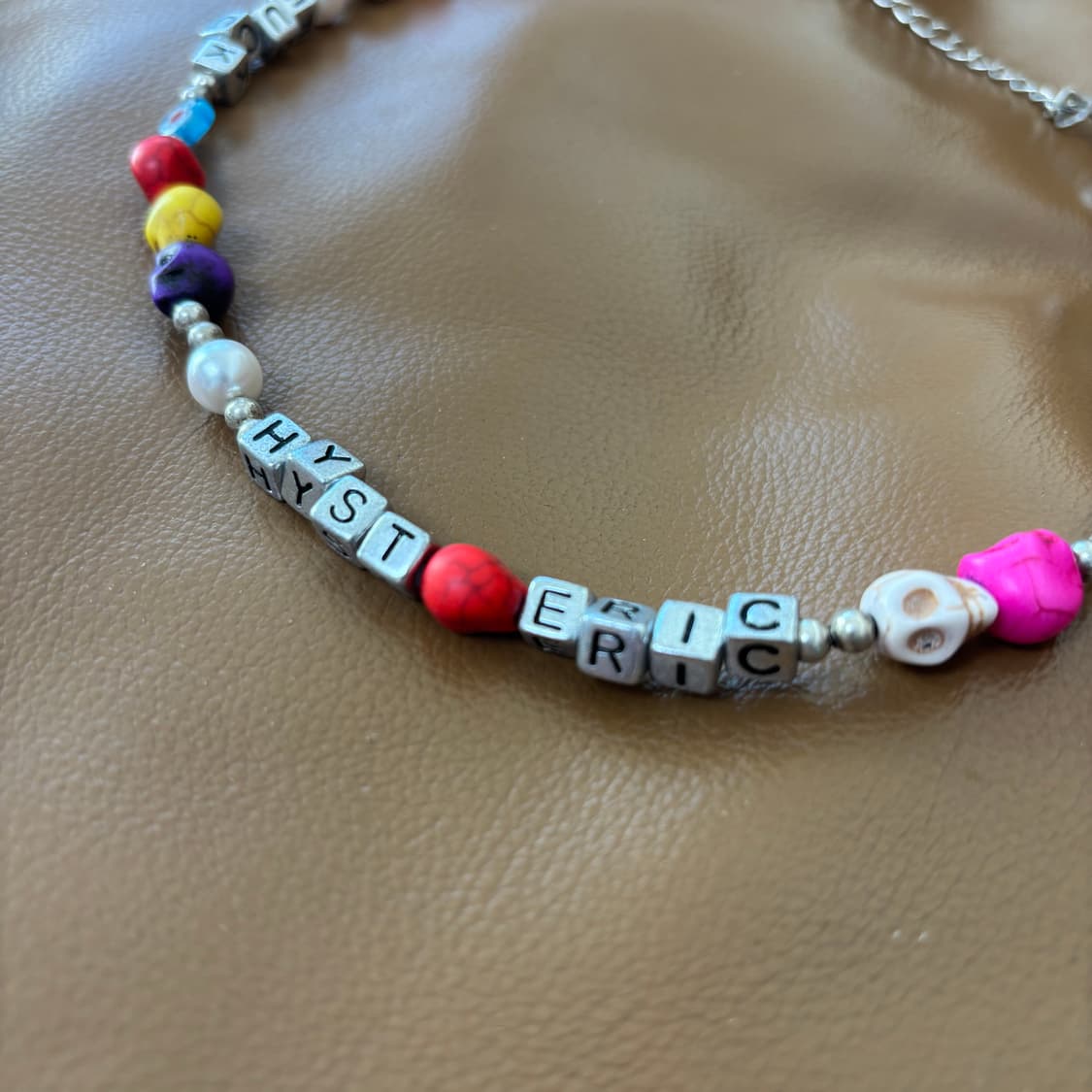 히스테릭글래머 x 아카쉭 트리 스컬 비디드 실버 목걸이 상품이미지2