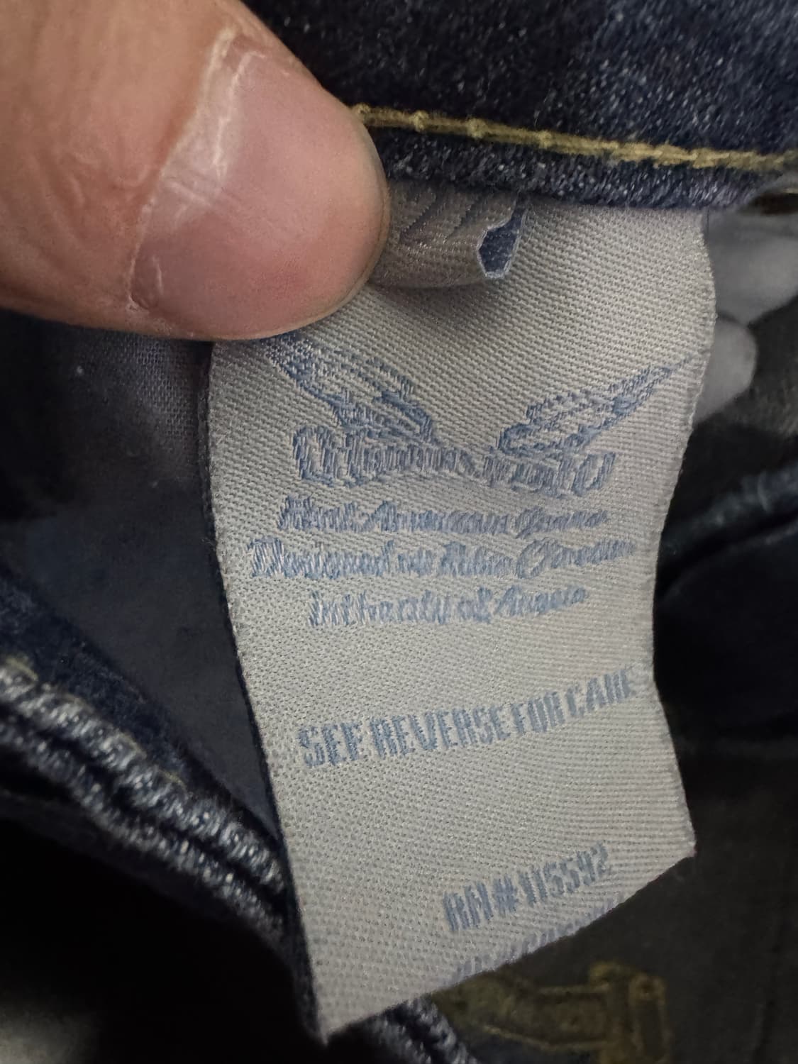 여성 로빈스진 빈티지 골드 윙 날개 데님팬츠 29.1인치 상품이미지3