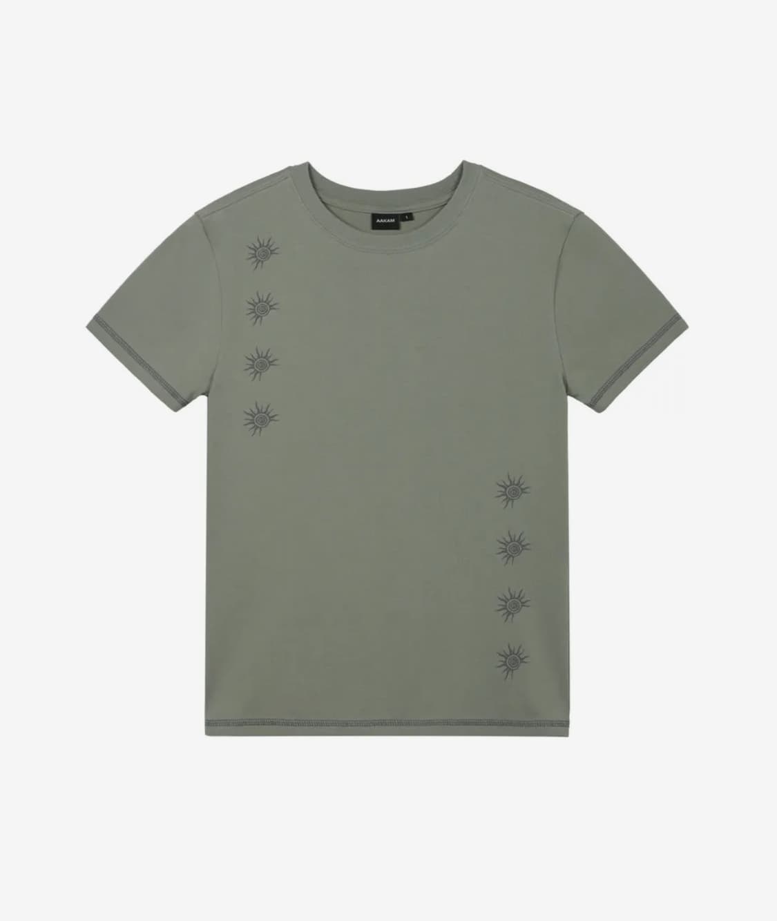 AAKAM 아캄 Cracked Sun Half Top (Khaki) 상품이미지1