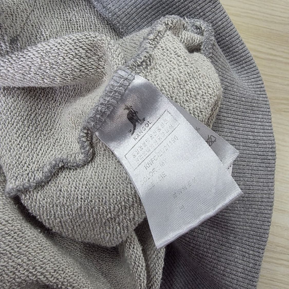 캉골 베이직 심볼 로고 그레이 후드집업 M 상품이미지5