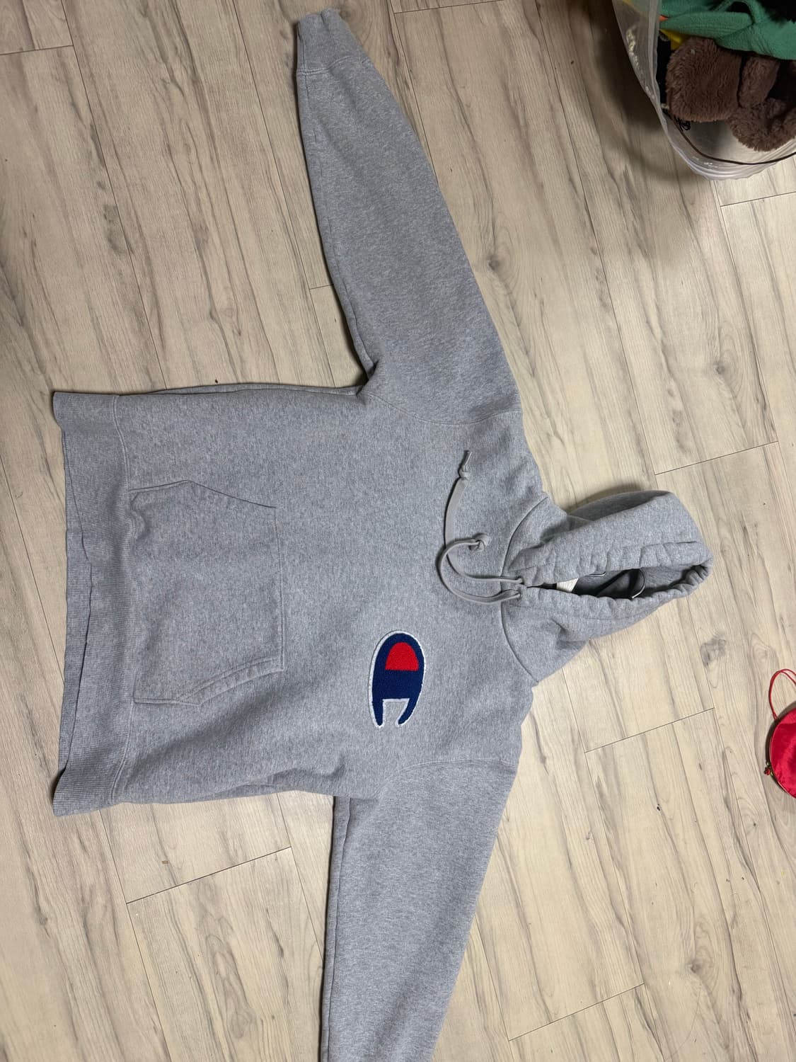 챔피온 리버스 위브 후드티 그레이 L 상품이미지2