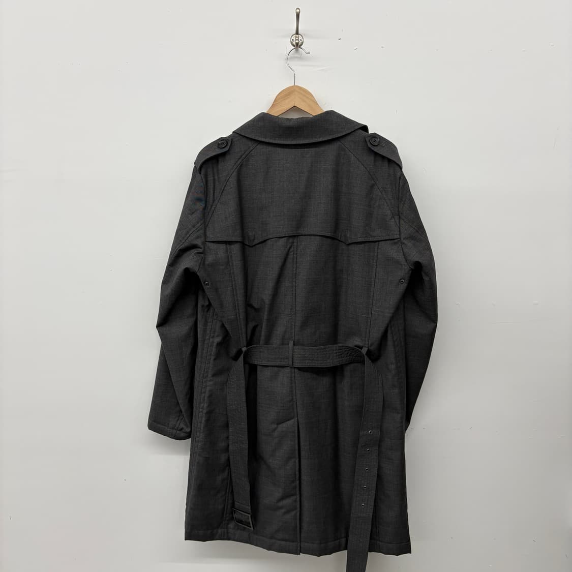 아르마니 차콜 더블 버튼 트렌치 코트 여/M 상품이미지5