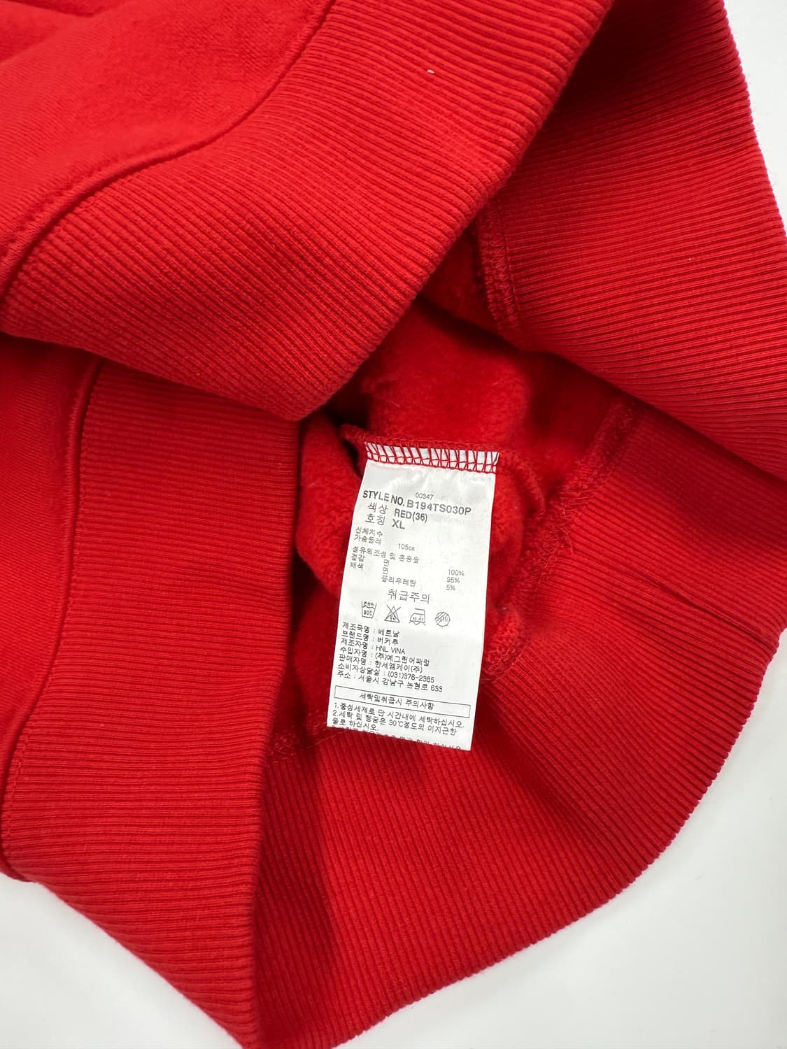 버커루 레버넌트 레드 맨투맨 상품이미지5