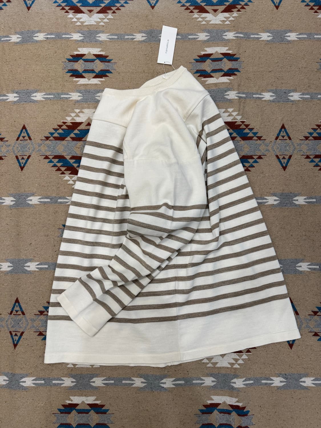 [M][100] 나나미카 페이퍼 니트 스트라이프 크루 상품이미지6