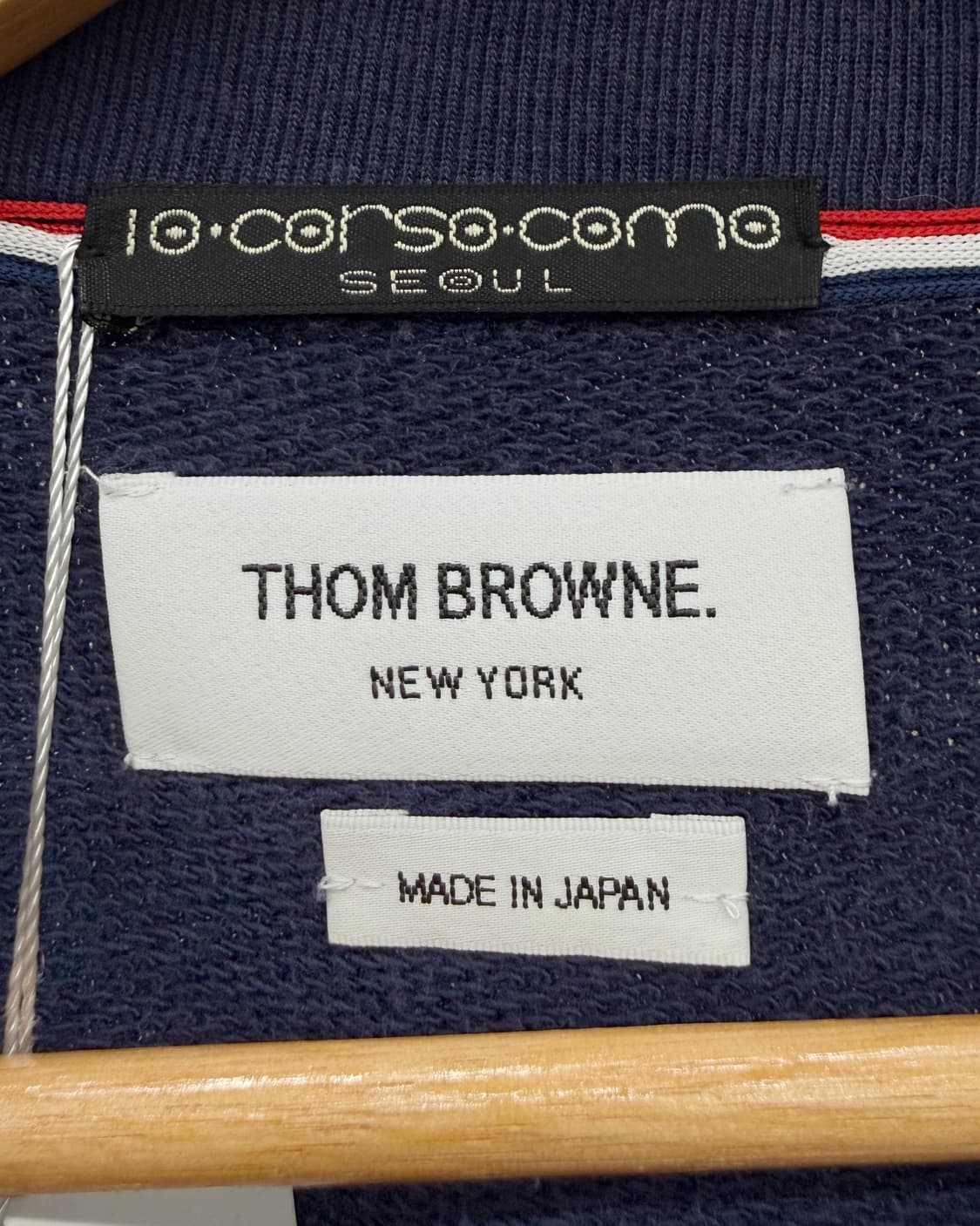 톰브라운 베이직 4-bar 스웻 맨투맨 네이비 상품이미지4