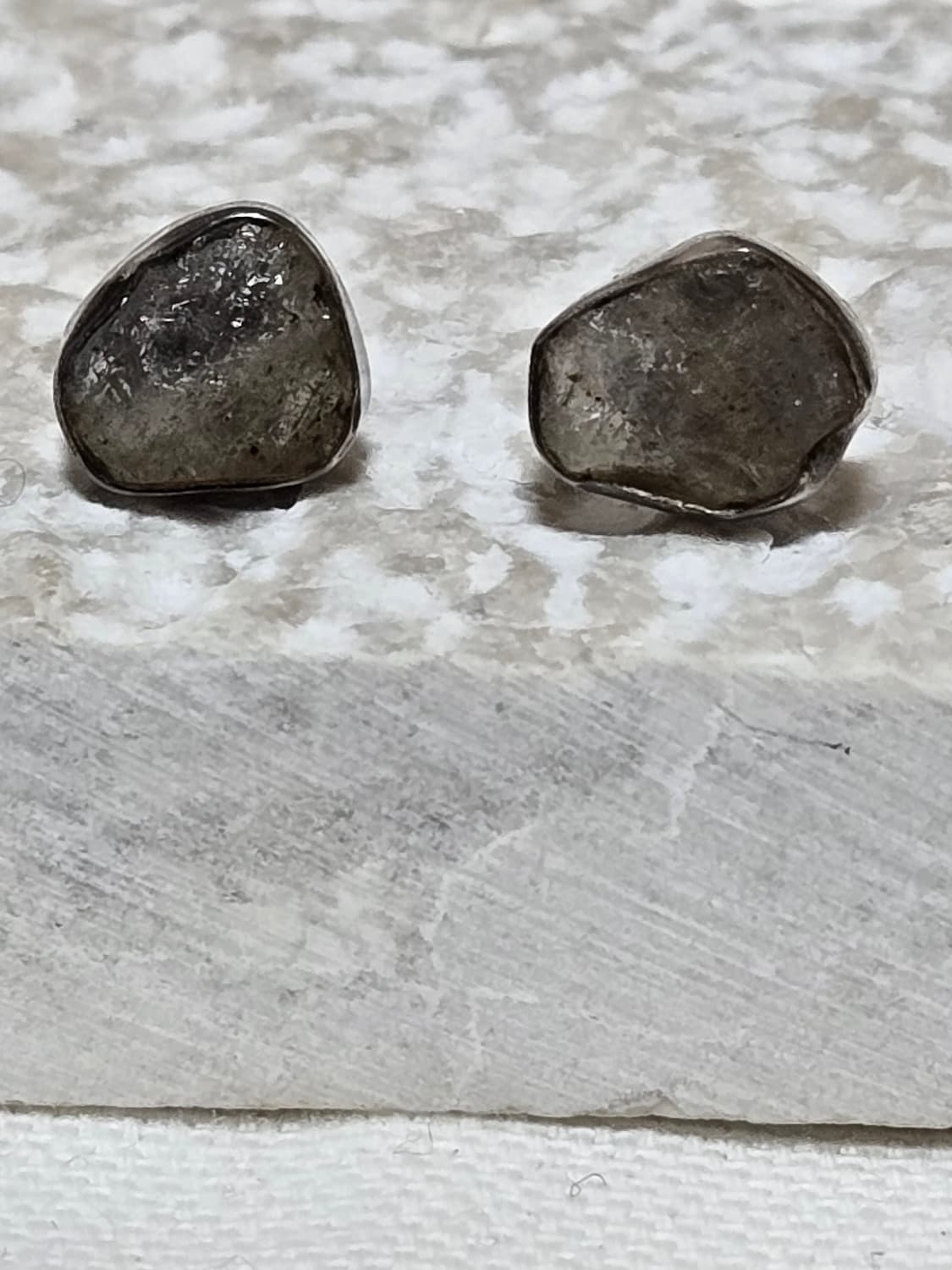 오만 침수정 러프 실버 925 귀걸이 상품이미지1
