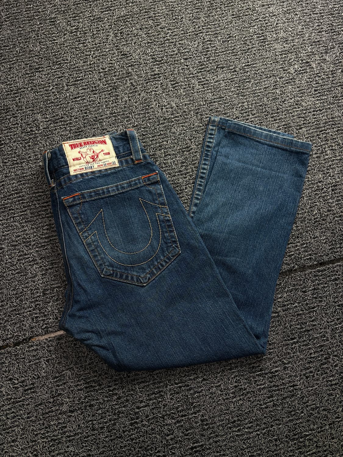 00s 트루릴리젼 y2k 빈티지 바비 워싱 와이드 데님 팬츠 1728 상품이미지1