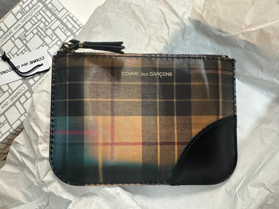 COMME des GARÇONS 25ss 렌티큘러 타탄 미니 파우치 상품이미지3