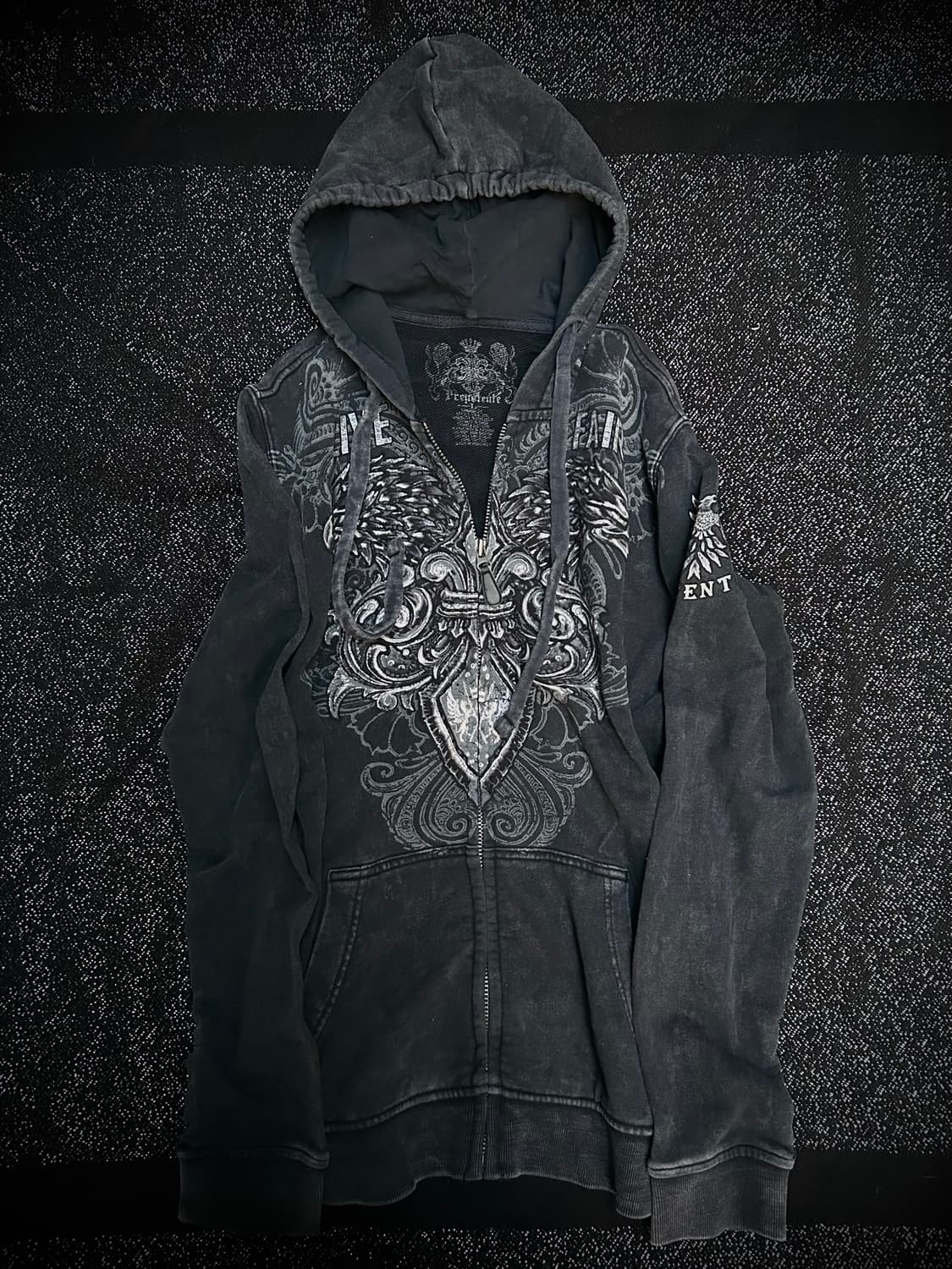 *rare design* 2000s VTG 워싱 펑크 후드집업 상품이미지1