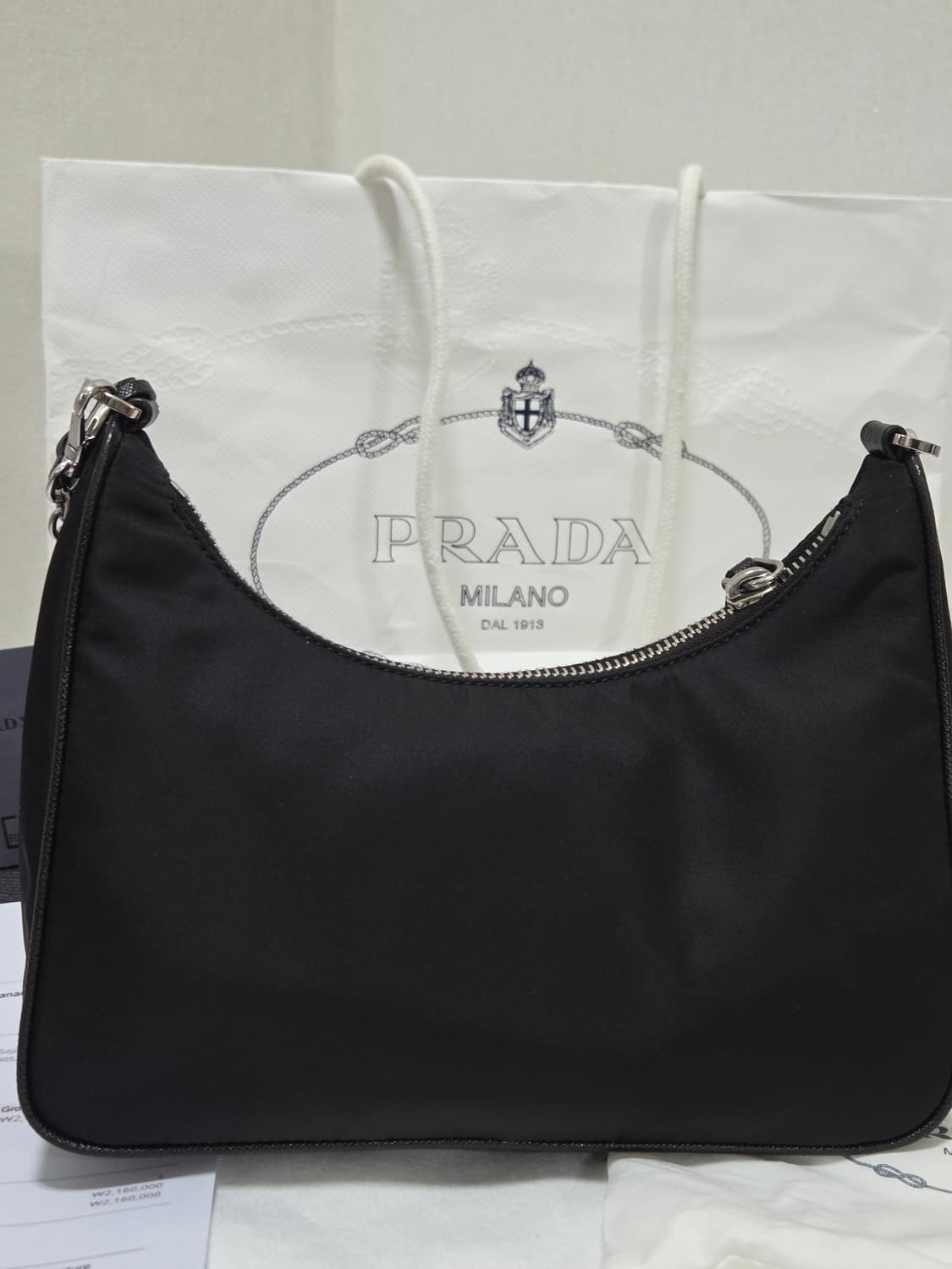 [새상품급] 프라다 리에디션 테수토 은장 체인 호보백  상품이미지9