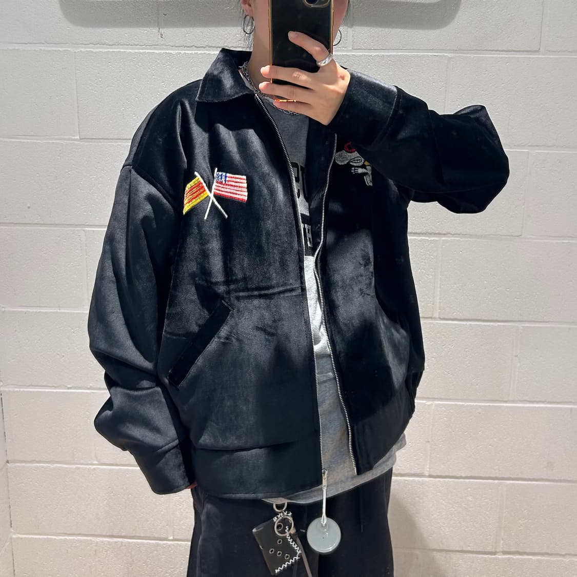 Vintage Snoopy Embroidery Velvet Jacket 상품이미지7