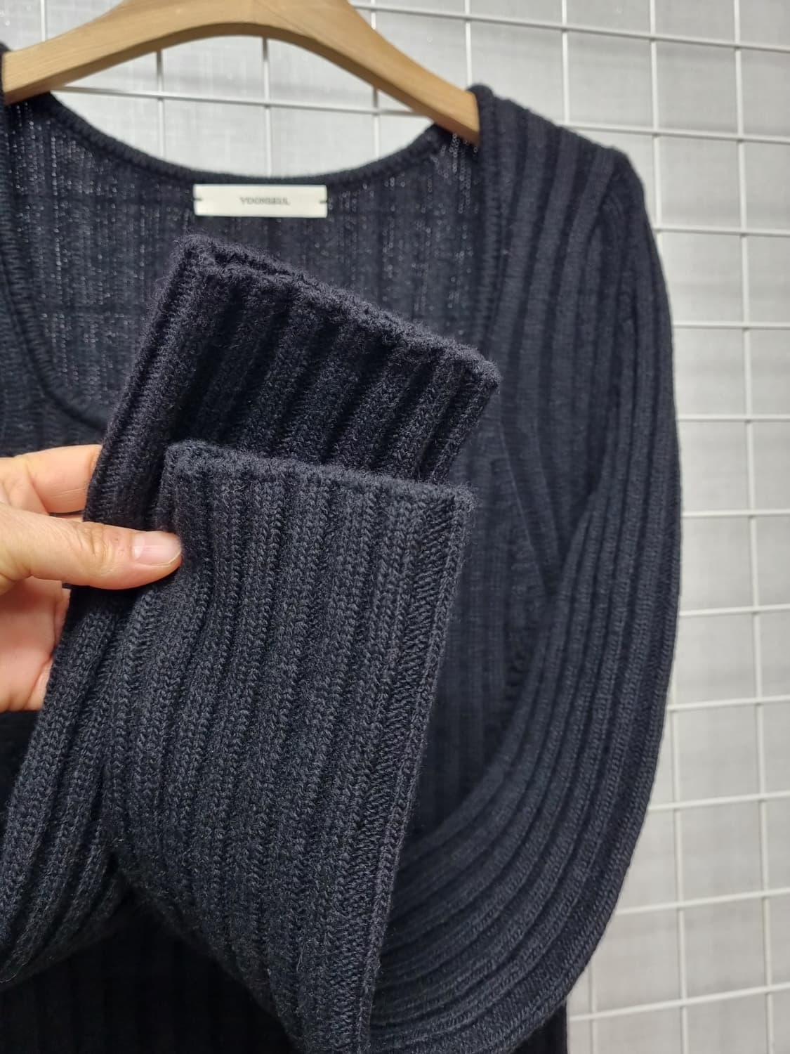 (택포) YOONSEUL 윤슬샵 스퀘어넥 니트원피스 상품이미지3