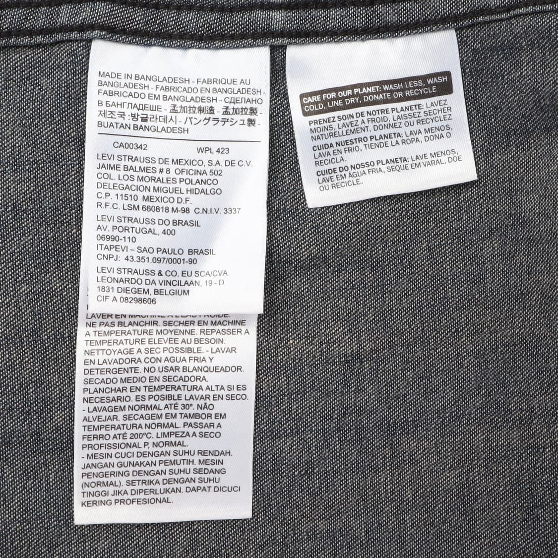 리바이스 인디고 딥블루 데님 셔츠 상품이미지9