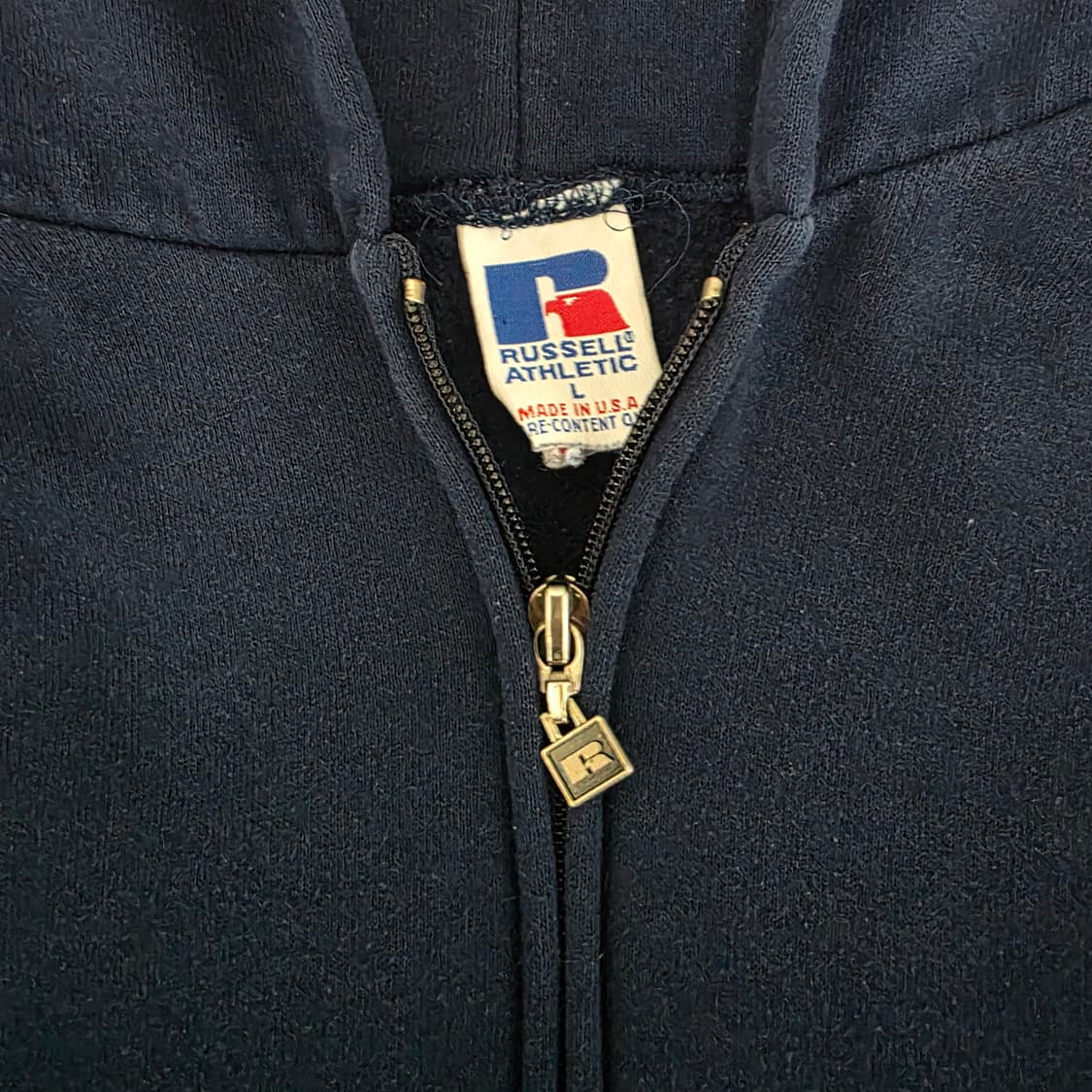 [L] 90s 러셀 애슬레틱 후드집업 네이비 like M ver.16 상품이미지3