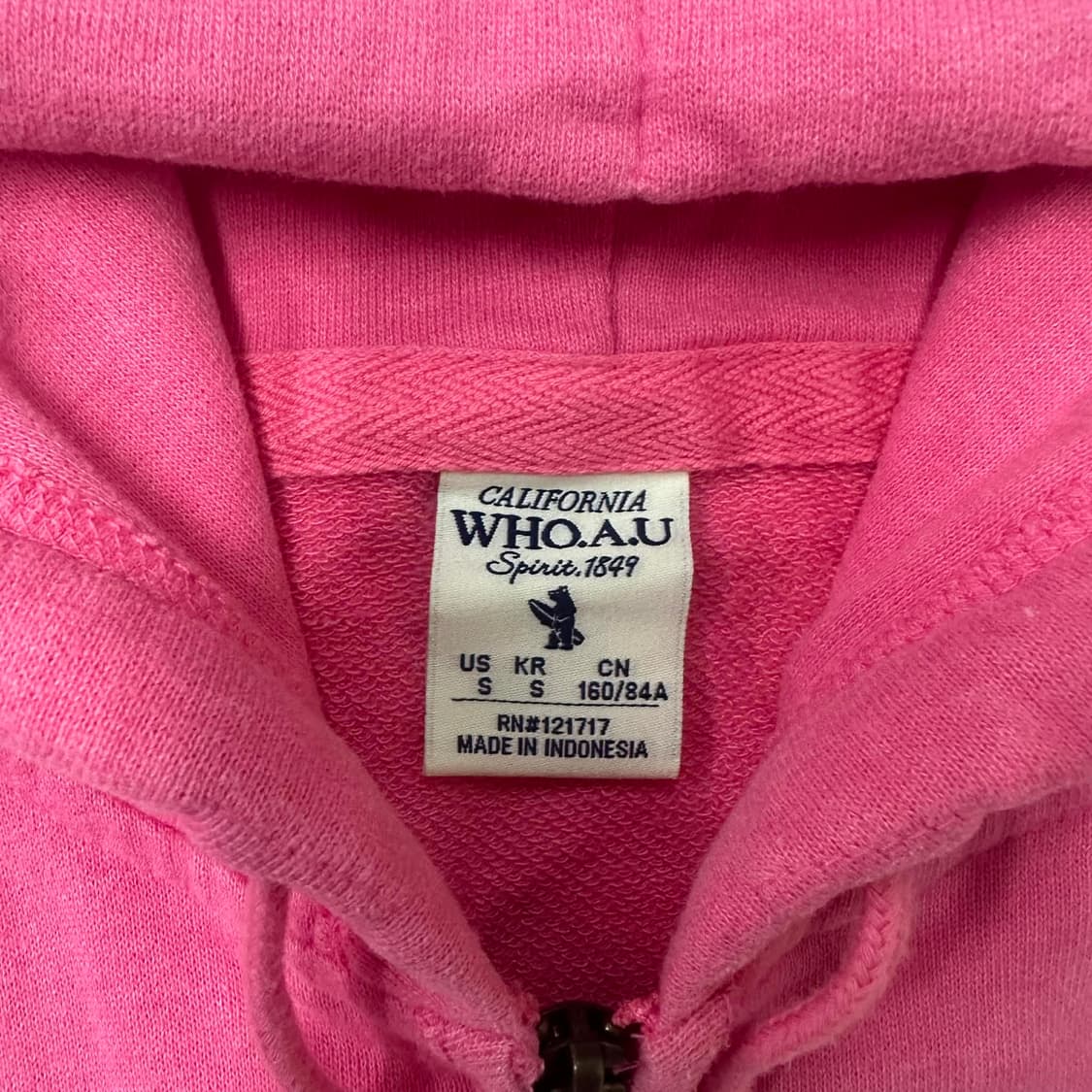 후아유 y2k 러블리힙 스웻 걸즈 후드집업 희귀져지(S) 상품이미지4