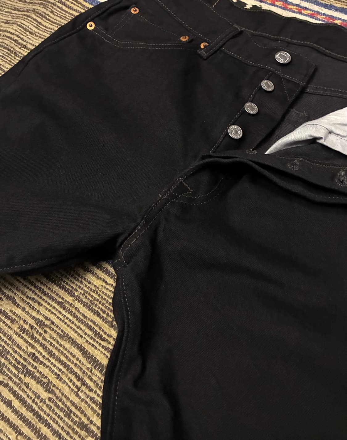 (31~32)Levis 리바이스 501 흑청 데님 블랙진 청바지 상품이미지3