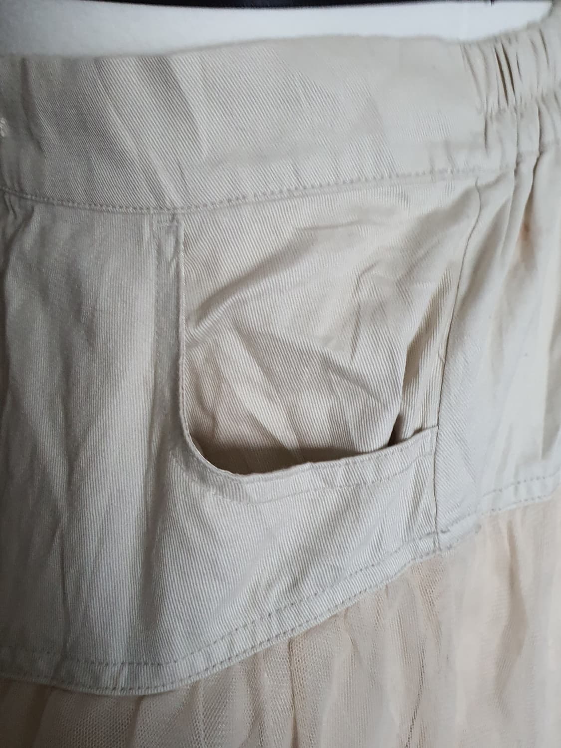 [모리걸] 아이보리 롱 스커트 캉캉 레이어드 상품이미지3