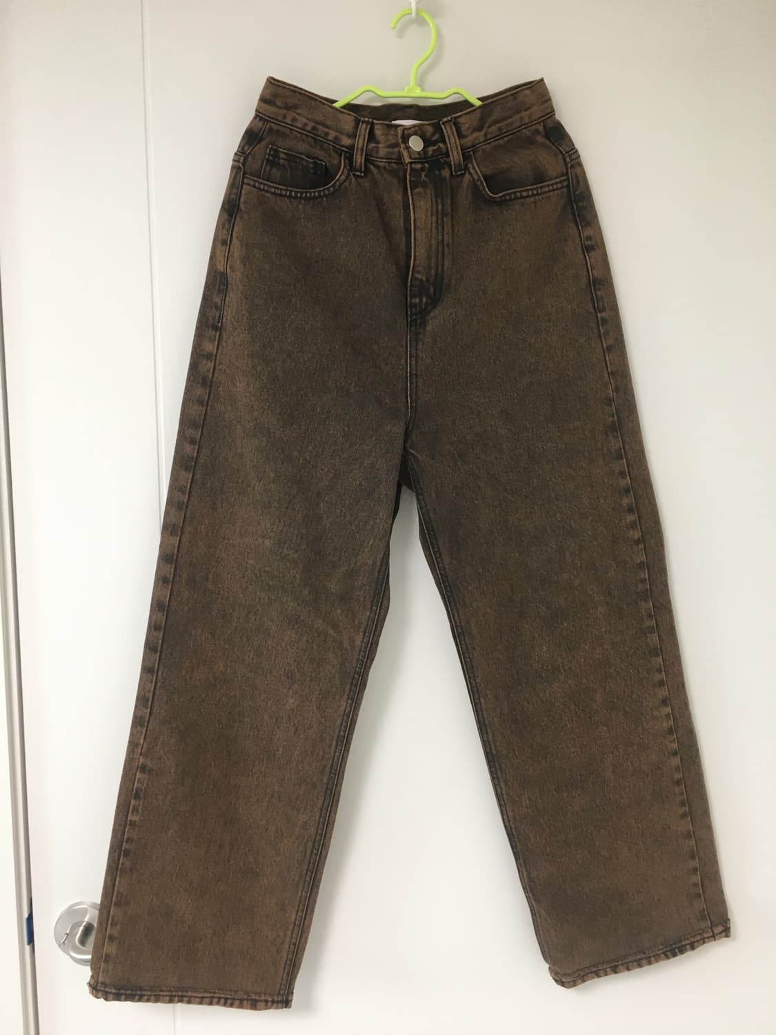 준준스페이스 Wide Denim Pants_Dark Brown S 상품이미지4