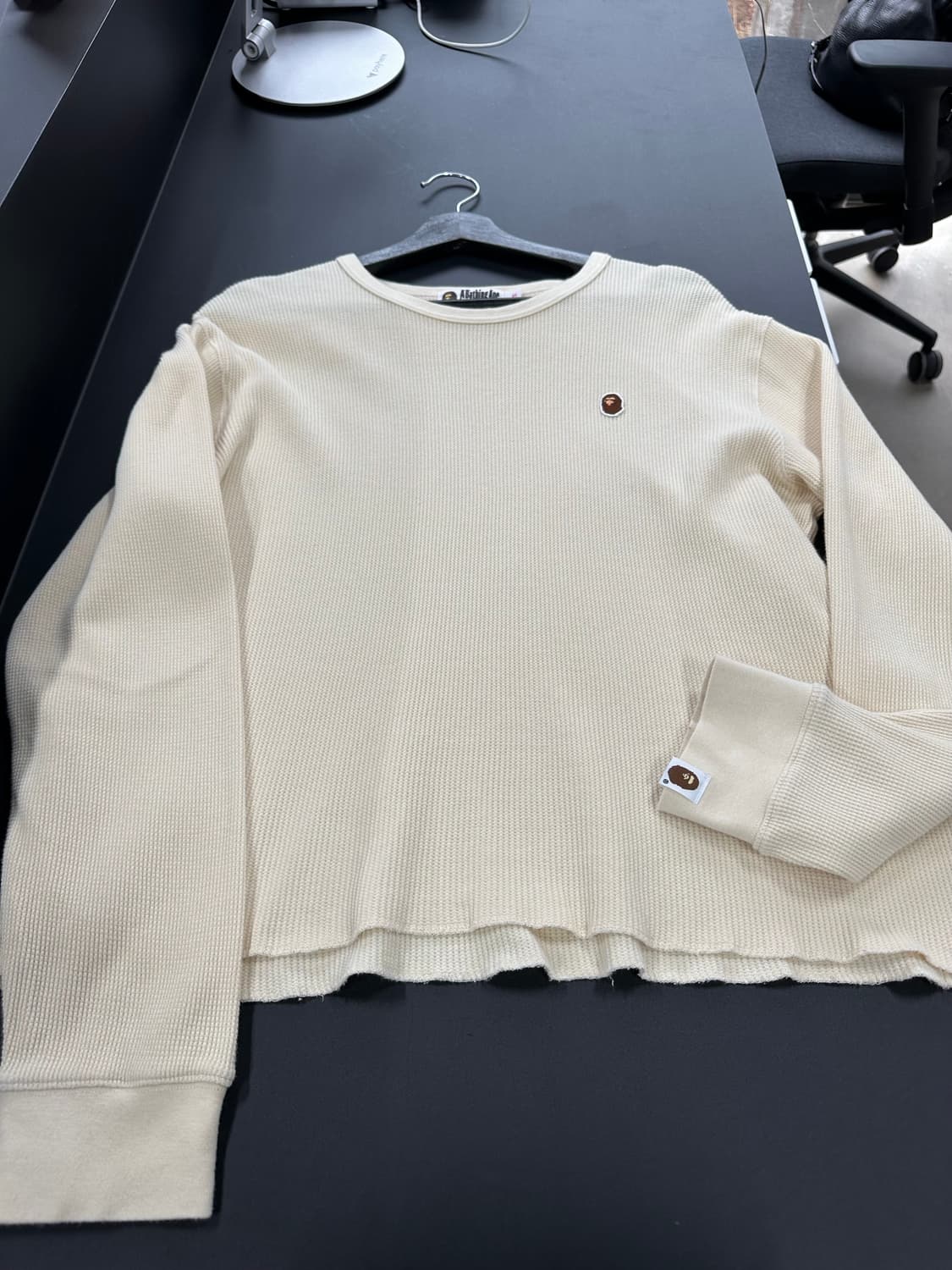 베이프 자수사루 와플 롱슬리브 상품이미지4