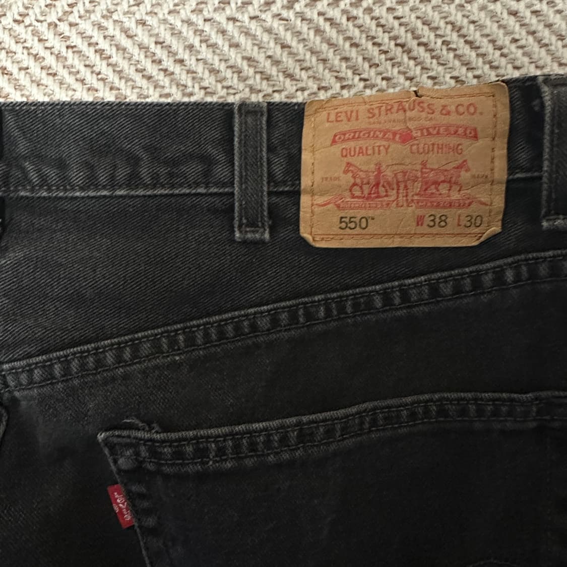 LEVI'S 550 00's usa made black jeans 상품이미지3