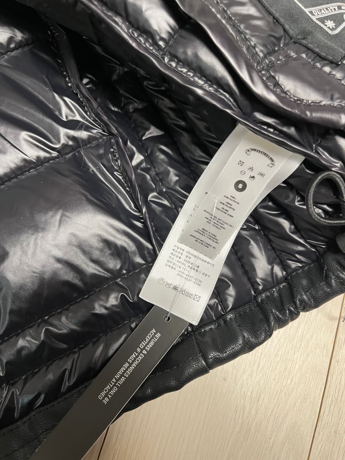 배드블러드 레더후드패딩(사이즈 S 새상품) 상품이미지8