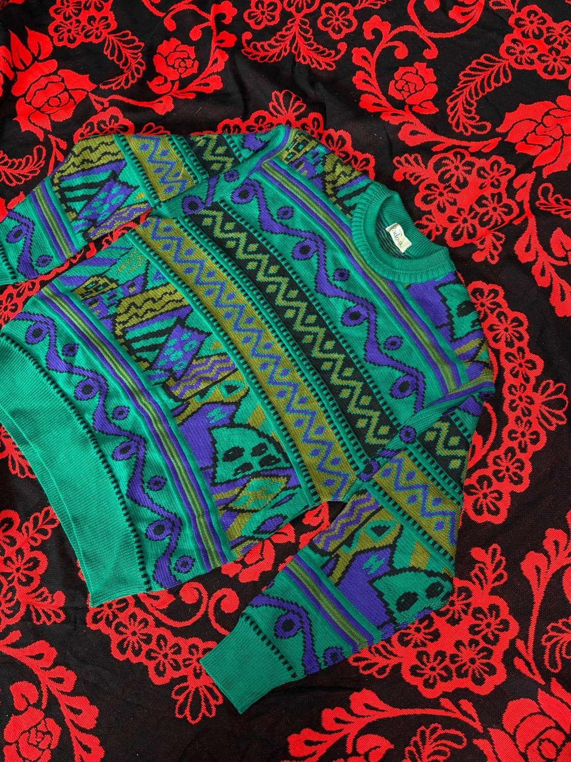 jpn Ethnic vintage knit sweater 상품이미지4