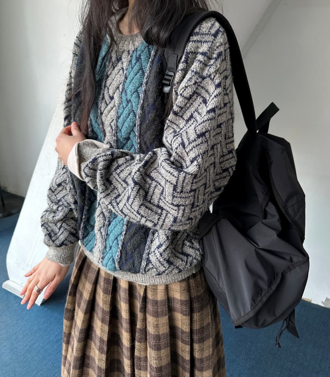 Dry fabric design pattern knit P/O 상품이미지7