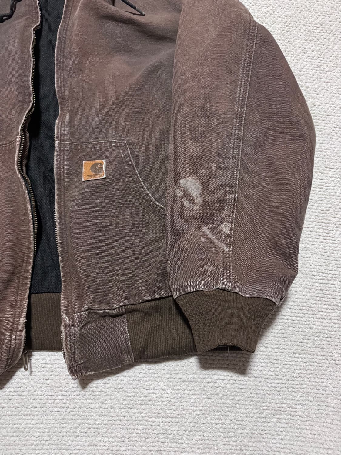 00s 칼하트 J208 브라운 덕 후드 액티브 자켓 M 상품이미지8