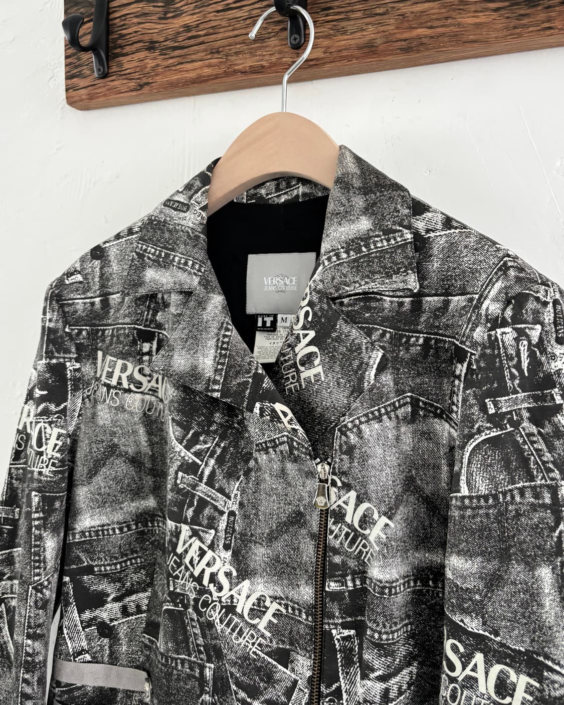 Versace 베르사체 진스 꾸뛰르 그레이 데님 프린트 자카드 자켓  상품이미지6
