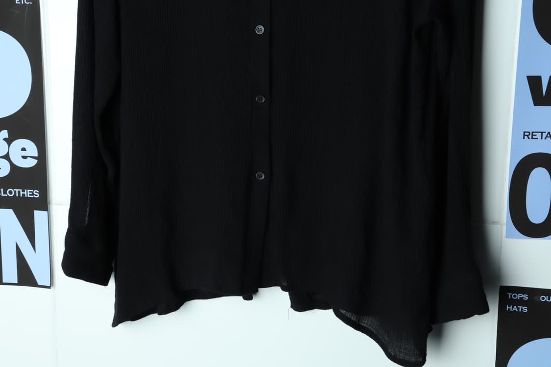 W(L-XL) 무신사스탠다드 셔츠 남방 블랙 시원 보들보들-H31886 상품이미지4