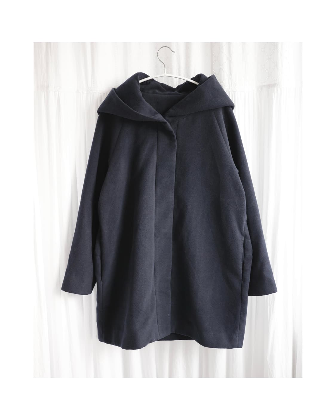 Navy hoodie half caot 상품이미지1