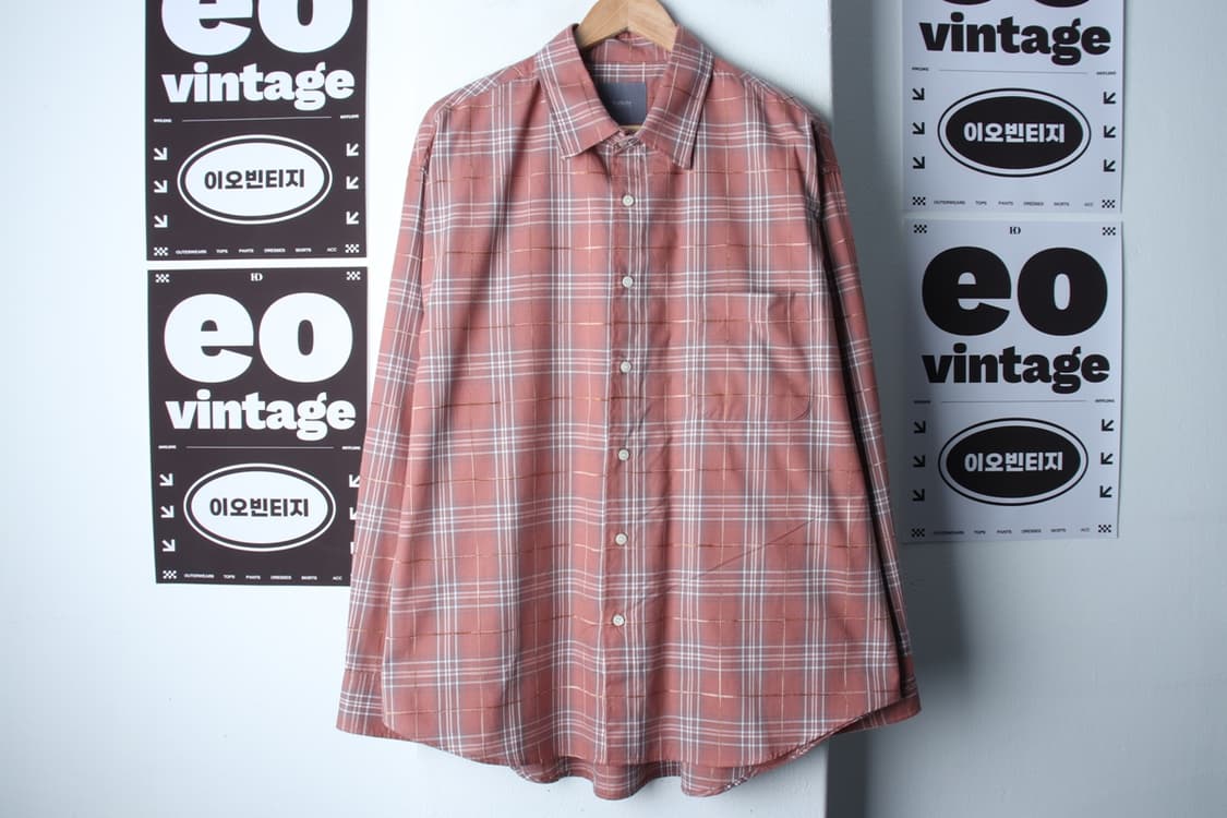 (L-XL) 발루트 셔츠 남방 체크 레드 아메카지 2사이즈-H33612 상품이미지2