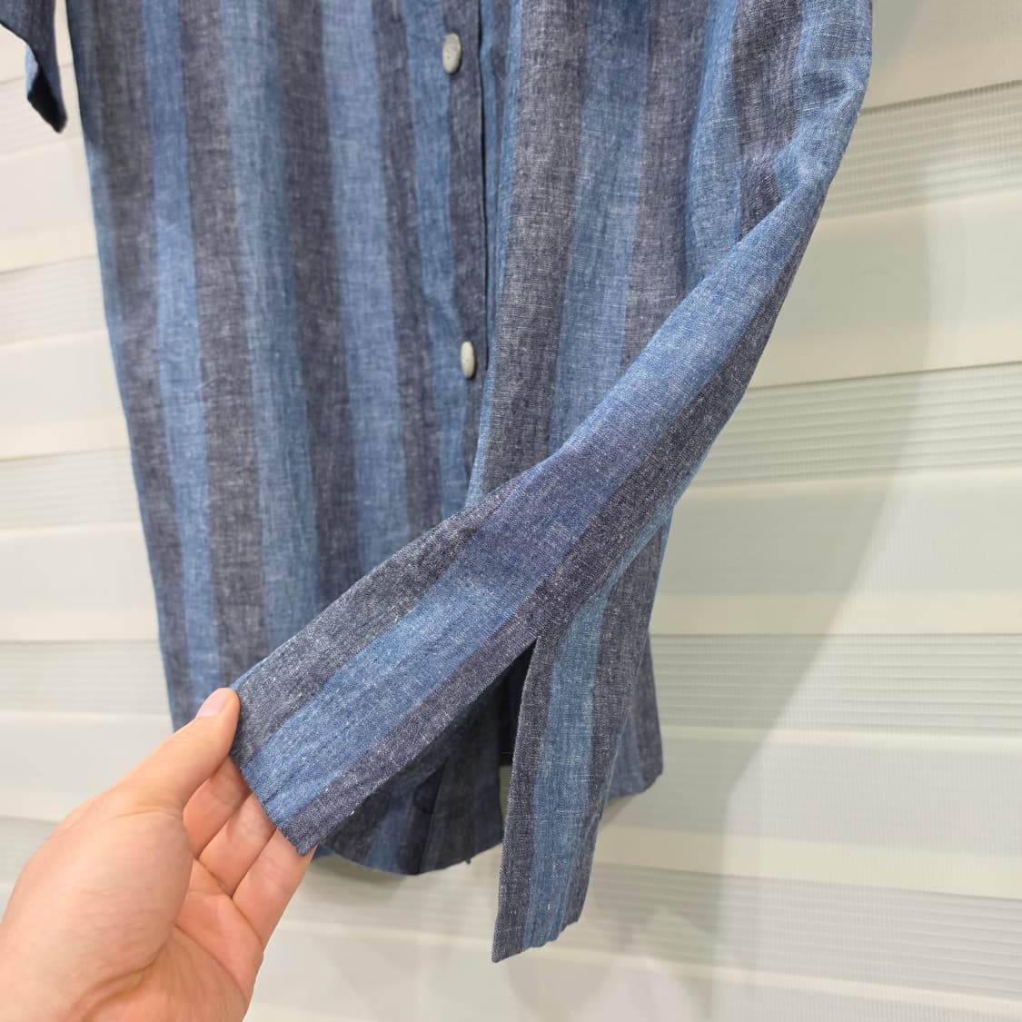 JAPAN 빈티지 린넨 롱셔츠 원피스- 우먼프리 상품이미지4