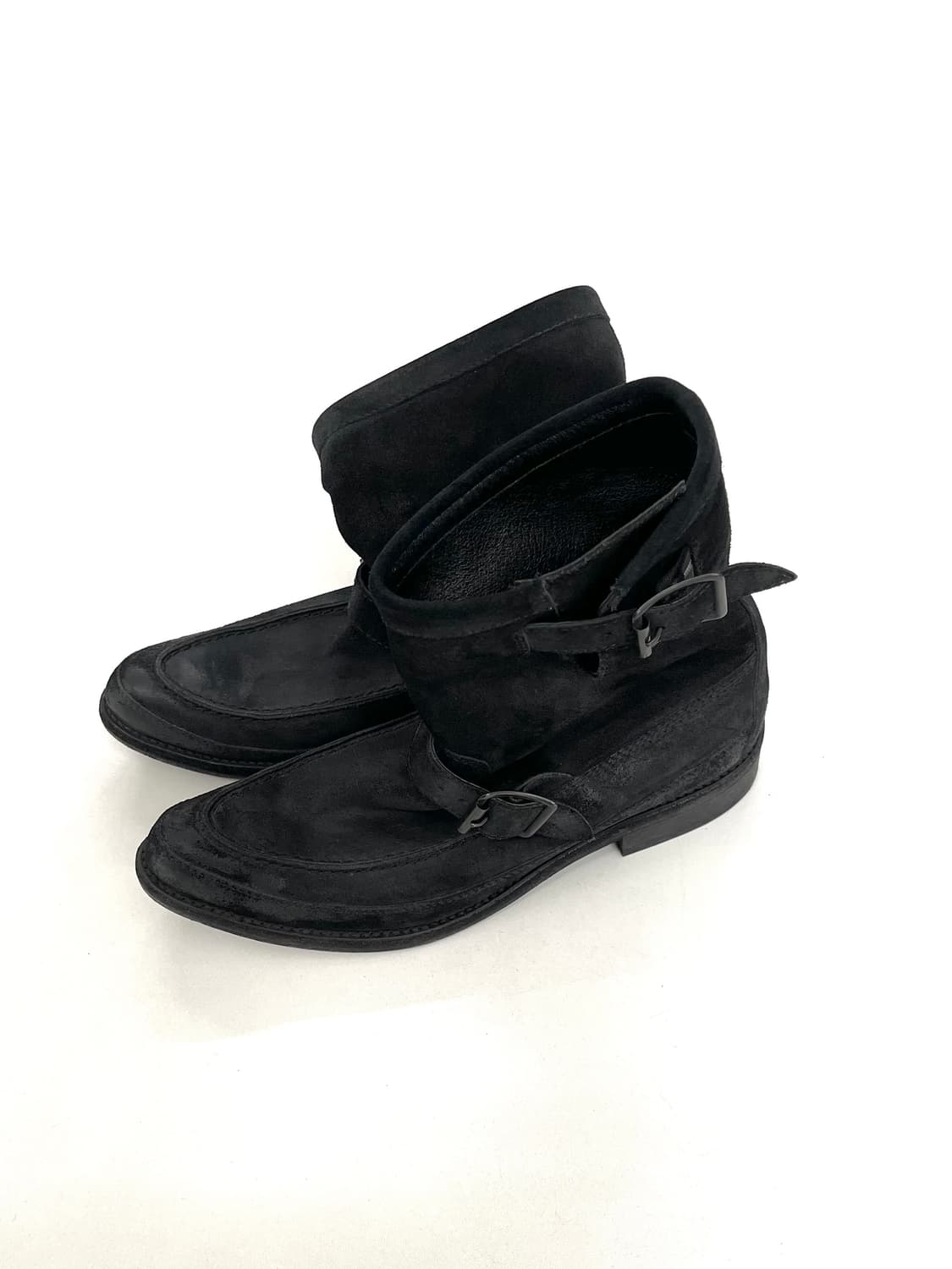 리미푸 디스트레스드 레더 엔지니어 부츠 상품이미지1