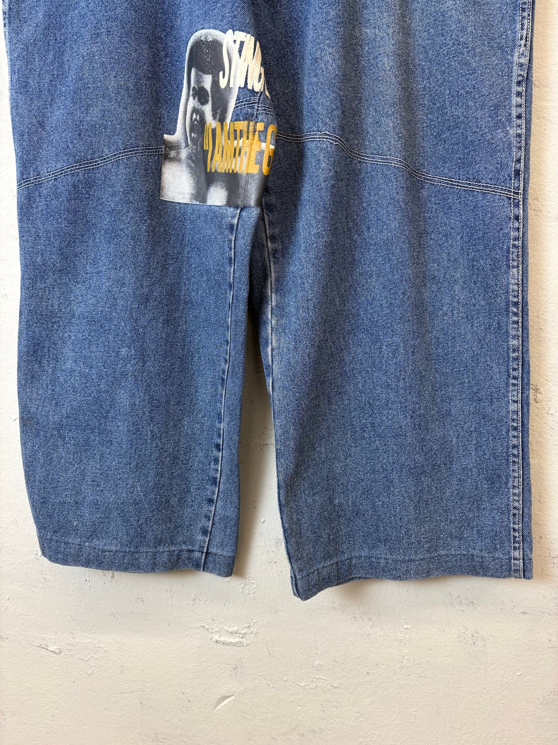 90s 올드스쿨 프린팅 데님 힙합팬츠 상품이미지5