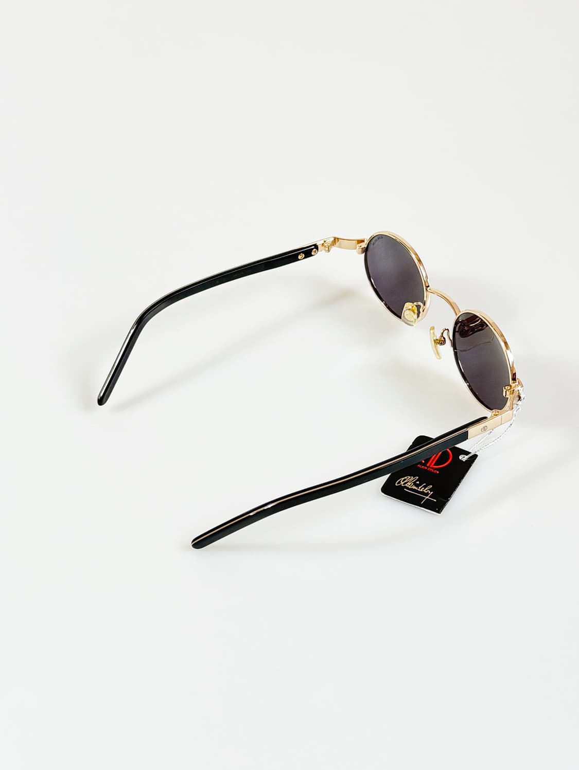 90s ALAIN DELON 알랭들롱 골드 오벌 프레임 빈티지 선글라스 상품이미지4