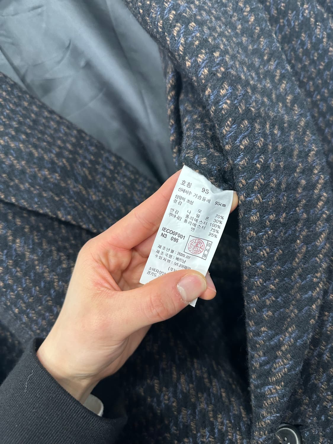 일꼬르소 모 체크 코트 상품이미지3